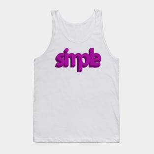 Simple (3D purple) Tank Top